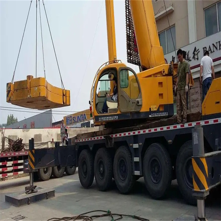 遵化当地吊车出租|机器吊装|75吨|工厂搬迁服务